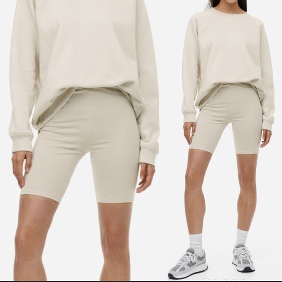 H&M Pants - ❌SOLD❌H&M nude high rise bodycon bike shorts size small